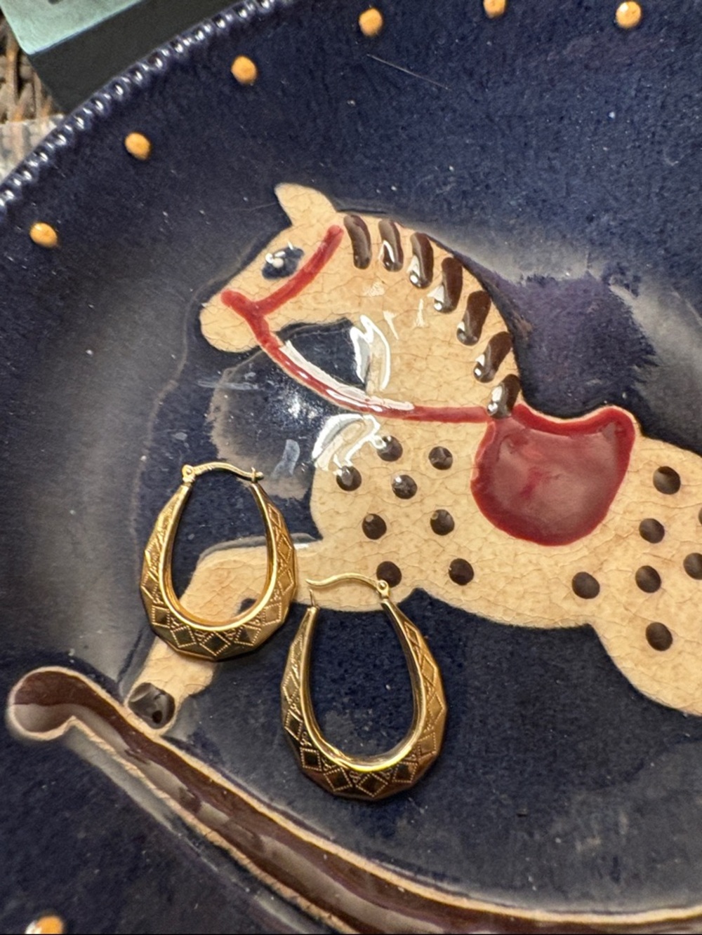 10k gold diamond cut hoop earrings